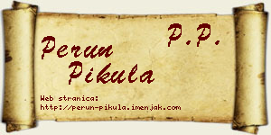 Perun Pikula vizit kartica